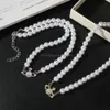 Fashion Vivienne jewelry Minority design ins style clavicle chain beads and diamonds high-level sense Saturn Western Queen Mother Y2K pearl necklace female