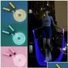 Cuerdas para saltar Cuerda para saltar LED brillante para niños Adt Fitness Entrenamiento portátil ajustable Equipo deportivo al aire libre 230625 Drop Delivery Out Dhrif