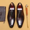 Oxfords – chaussures habillées classiques en cuir de vache véritable pour hommes, de haute qualité, souples, faites à la main, pour le bureau et les affaires, formelles