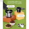 Coffee Makers Hot and Iced Coffee Maker for K Cups and Ground Coffeewith 30Oz Removable Water Reservoir Pot and Tumbler Not Included BlackL240105