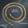 Classic Trendy Copper Figaro Chain Necklace For Men Women 18/22 Inches 4MM Link Cuban Chain Choker Necklace Hip Hop Jewelry Gift 240104