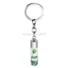 8 couleurs nouvelle vente chaude plante fleur sèche bouteille en verre pendentif porte-clés belle fleur éternelle porte-clés pendentif en gros