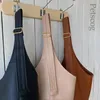 Duża pojemność zwykłe torby na kupujących proste design miękka skórzana torba na ramię solidne mody vintage damskie torebki brązowe 240104