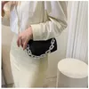 Abendtaschen Mode Diamant Kette Tasche für Frauen Trendy Solide Reißverschluss Weibliche Crossbody Unterarm Messenger Party Kupplungen