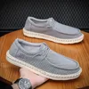 Hommes grande taille décontracté Denim toile chaussures plat vulcaniser chaussures mode britannique concepteur respirant léger hommes baskets mocassins 240104