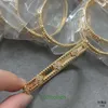 Van Clover Bracelet 2024 New Doublesided Heavy Industry Narrow Edition Kaleidoscope for Women Gold Plated Thick Color Preserving Advanced With Box Jun