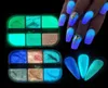 Nagelglitter 6 rutnät/set art ins luminous pearl skal pulver aurora spegel gnugga socker oregelbunden lapp symfony1508127