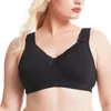 Completo da yoga Senza fili Nero Taglie forti Reggiseno intimo in cotone Coppa grande e senza cuciture Reggiseni ultrasottili senza cuciture Minimizer A B C D E F