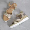 Dress Shoes Ankle Buckle Women's Wedge Sandals 2024 Summer Plus Size Platform Sandles Women Casual Non Slip Beach Sandalias Female