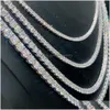 Pendant Necklaces Necklace Bracelet Pass Diamond Tester Iced Out Bling Moissanite Hip Hop Jewelry 925 Sier Tennis Chain -1 Drop Deli Dhnis