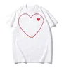 Marchio di moda Garcons CDG T-shirt lettera Amanti del designer Uomo donna Love Heart Com Des Play Manica corta in cotone Unisex Streetwear T-shirt girocollo Tee Hot Tops