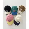 Ball Caps Contrast Patchwork Vintage Brushed Cotton Baseball Cap Women's Big Head Circumference Lovers Wild Face-Looking Small Peaked