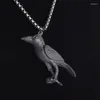 Pendentif Colliers À la mode et créatif Mythologie nordique Collier pour hommes Viking Animal Crow Personnalité Charm Accessoires Bijoux pour femmes