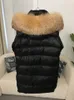 Oftbuy Real Fox Fur Raccoon Fur Fur Cllar Kattera Zimowa Kobiet Kobiety Gruby ciepła kaczka Downa odzież streetwearna Odłączona 240105