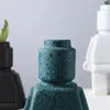 Tuyo Bulaklak Vase ornements artisanat créatif en céramique Bahay Pasukan Bahay Pasukan Maliit Na Robot Vase debout 240105