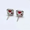 Boucles d'oreilles CAOSHI charmant rouge vif zircone dame mode cérémonie de mariage bijoux tempérament gracieux femme Chic accessoires