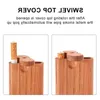 Solid Wood Case Smoking Set with Ceramic Pipe Cleaning Hook Dugout 46mm - 104mm Qvmhj