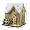 クリスマスの装飾明るい家の村の木製の飾りの素晴らしいディスプレイLEDライトr7ubのための絶妙なデザイン