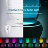Luzes noturnas ativadas por movimento, design exclusivo, elegante, luz led para banheiro, inovador, sensor de assento, conveniente, decorativo