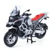 1/12 R1250GS ADV Liga Fundida Modelo de Motocicleta Brinquedo Coleção de Veículos Som e Luz Off Road Autociclo Brinquedos Carro 240104