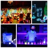 Autocollants de bouteille LED sous-verres lumineux 6cm, décoration de fête, lumières clignotantes pour KTV, vacances, fête d'anniversaire, Bar