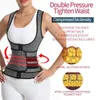 Taille Unterstützung Schweiß Sauna Weste Reißverschluss Korsett Body Shaper Tank Top Für Workout Gürtel Sanduhr Form Atmungsaktiv Elastisch