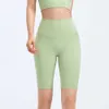 Lu Align Lu Yoga CLOUD 8" No Camel Toe Esercizio Biker Donna Seconda Pelle Sensazione Vita alta Allenamento Palestra Sport Pantaloncini atletici Allenamento al limone Gry LL