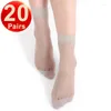 Women Socks Transparent Summer Silk Ultrathin Nylon Sock Ladies Female Short Ankle Elastic Crystal