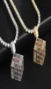 Iced Out Pendant Multicolor Micro Pave Cubic Zircon Halsband för män Kvinnliga gåvor Fashion Hip Hop Jewelry X05095448522