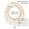 Pendant Necklaces 6 Pcs Layered Separable Chains With Butterfly Pendants Necklace For Women Trendy On Neck Accessories 2024 Fashion Jewelry