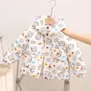 Daunenmantel Kinder Winterjacke Baby Junge Mädchen Tiger Print Baumwolle Kapuze Kinder Floral Warm Plüsch Parka Kostüm Mädchen Kleidung