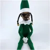 Fournitures de jouets de Noël pour enfants P Cadeau Snoop sur un perron Amateurs de hip-hop Cross Border Snoo Bent Over Elf Résine Poupée décorative Drop Deli Dhniq