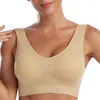 Yoga Outfit Sexy Women Bra Plus Size Seamless Breathable Brassiere Wire Free Bralette Underwear Comfortable Active Padded Crop Top