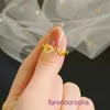 Tifannissm Bagues boutique en ligne vente en gros Instagram vent froid lumière luxe bague de haute qualité couronne papillon mode queue polyvalente pour les femmes ont une boîte d'origine