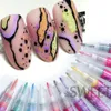 1 Juego de Graffiti Nails Art Pen pintura cómica diseño de línea abstracta pincel de boceto impermeable accesorios de decoración suministros herramientas JIGB 240105