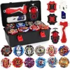 Beyblades Burst Battling Gyro Toy Set 12 Spinning Tops 3 Launcher Kampfspiel mit tragbarem Speicherbox Geschenk für Kinder 240104