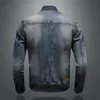 Homens Vintage Gola Piloto Casaco Denim Bomber Jacket Plus Size 5XL Slim Fit Zipper Jean Outerwear Moda Mens Biker Jaquetas 240105