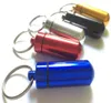 Porte-clés en aluminium, boîte à pilules étanche, conteneur de bouteille, porte-clés, pot de stockage 48mm 17mm, accessoires pour fumer, 8997634