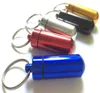 Key Chain Holder Aluminum Waterproof Pill Box Bottle Container Keychain Jar Storage 48mm17mm Stash Smoking Accessories1226416