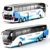 product Hoge kwaliteit 1 32 legering trekbus model hoge imitatie Dubbele sightseeing busflash speelgoedvoertuig 240104