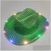 Party Hats Space Cowgirl Hat Flashing Light Up Sequin Cowboy Luminous Caps Halloween Costume Drop Delivery Home Garden Festive Suppli Dhvf7