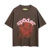 T-shirt de luxe de luxe Summer Nouvelle marque à la mode Couple pour hommes et femmes Portez grand lâche Sp5der Spider Web à manches courtes M4CK
