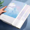 Ultra-thick Oil Painting Hard Shell Coil Notebook Fresh And Simple Horizontal Line Inner Page Student Diary