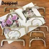 1PC Deepeel Retro Square Square Torby Uchwyty metalowe ręcznie robione wsporniki szycia Kiss zapięcie torebki torebka Ramka Akcesoria 240105