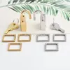 GoldSilver Stainless Steel Metal Rectangle Hanger Clasp Locks For DIY Craft Handbags Purse Bags Buckles Hardware Accessories 240105