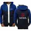 Giacche da uomo Primavera Autunno Giacca da uomo Ayrton Senna Stampa Cotone Casual Uomo Abbigliamento sportivo Top classici Cappotto con cerniera di alta qualità