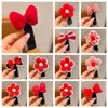 Hårtillbehör Flower Year Red Rope Bands Elastic Phone Line Headwear Ponyil Holder Ring