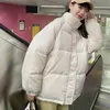 Zoki Winter Warm Parkas女性ファッションルーズソリッドジッパーカジュアルパフジャケットY2K韓国プレッピーオールマッチふわふわコート240105