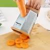 Aço inoxidável multifuncional ralador de legumes 6 lados lâminas caixa slicer cozinha manual batata alho pasta fazer ferramentas 240104