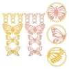 Decorative Flowers 48 Pcs Gift Wrapping Butterflies Butterfly Decals Delicate Cutainsforbedroom Decors Paper Wall Flower Arrangement